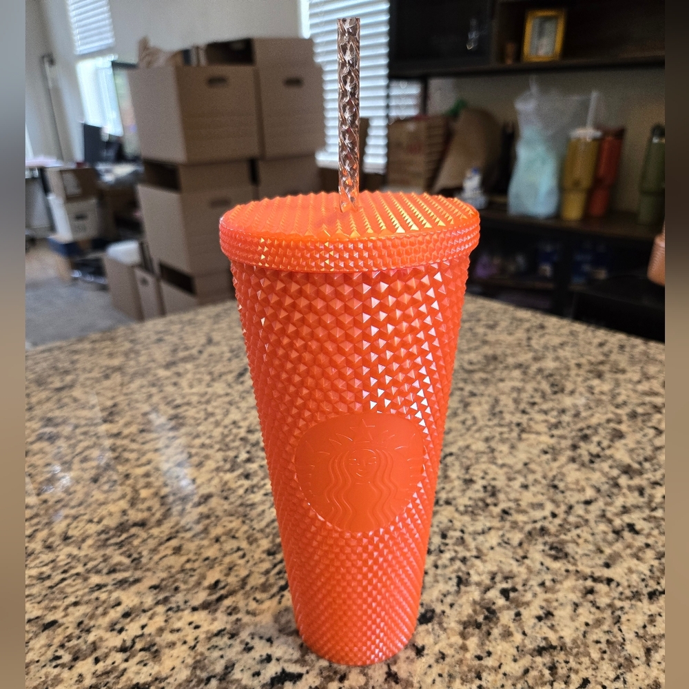 Starbucks Orange Pearlized Studded Tumbler Fall 2023 Venti NWT